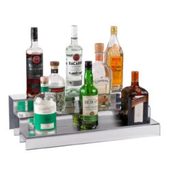 24-inch 3 Tier Liquor Bottle Shelf - Mirror Finish