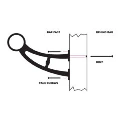 Bar Mount Foot Rail Bracket - Polished Brass - 2" OD 13 Bar Mount Foot Rail Bracket - Polished Brass - 2" OD -Bar Supplies kw 0347 bar mount2 1200x1200 2 90944.1605213533
