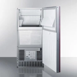 Summit Outdoor Built-In Panel Ready Icemaker - 62 Lb Capacity -Bar Supplies large BIM68OSIF Open 68432.1641413625