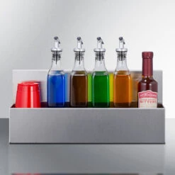 Summit Professional Single-Tier Speed Rail - 18"L - 304 Grade Stainless Steel -Bar Supplies large SR Full 44668.1628267164