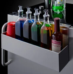 Summit Professional Single-Tier Speed Rail - 18"L - 304 Grade Stainless Steel -Bar Supplies large detail 09534.1628267164