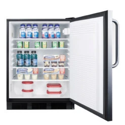 Summit Commercial Under Counter Refrigerator - 5.5 Cu. Ft. - Stainless Steel -Bar Supplies large ff7bcss full 14542.1590770447