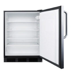 Summit Commercial Under Counter Refrigerator - 5.5 Cu. Ft. - Stainless Steel -Bar Supplies large ff7bcss open 55553.1590770447