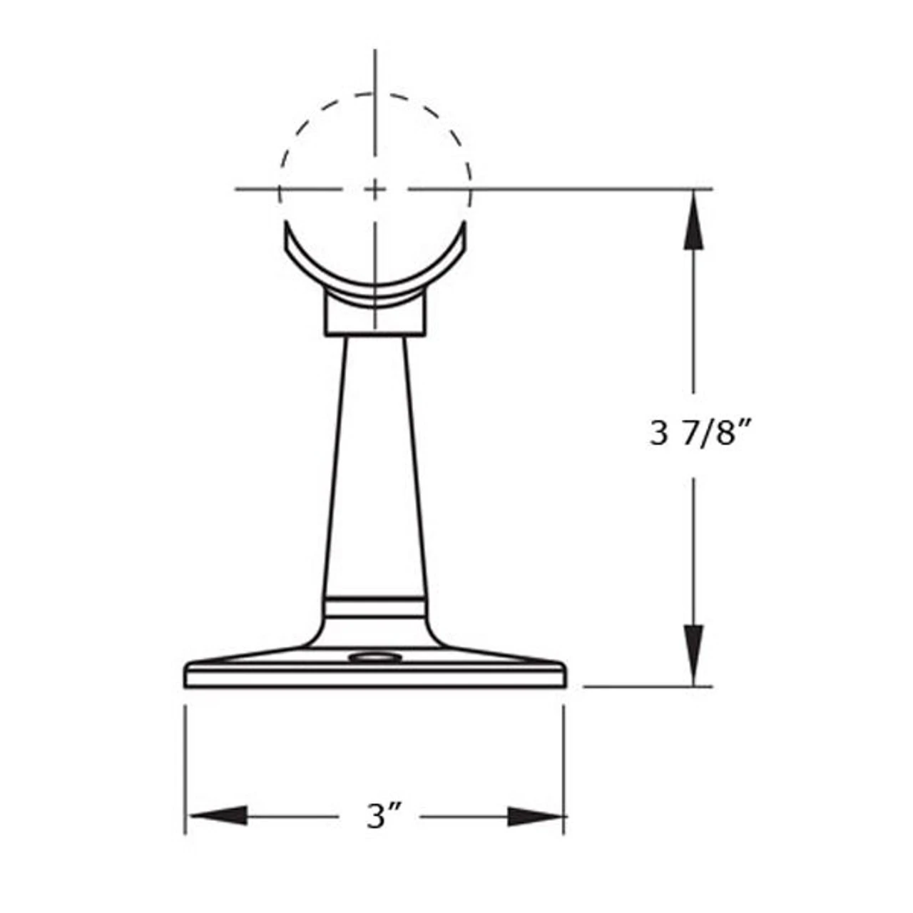 Low Saddle Post - Brushed Stainless Steel - 1.5" OD 4 Low Saddle Post - Brushed Stainless Steel - 1.5" OD - Image 2