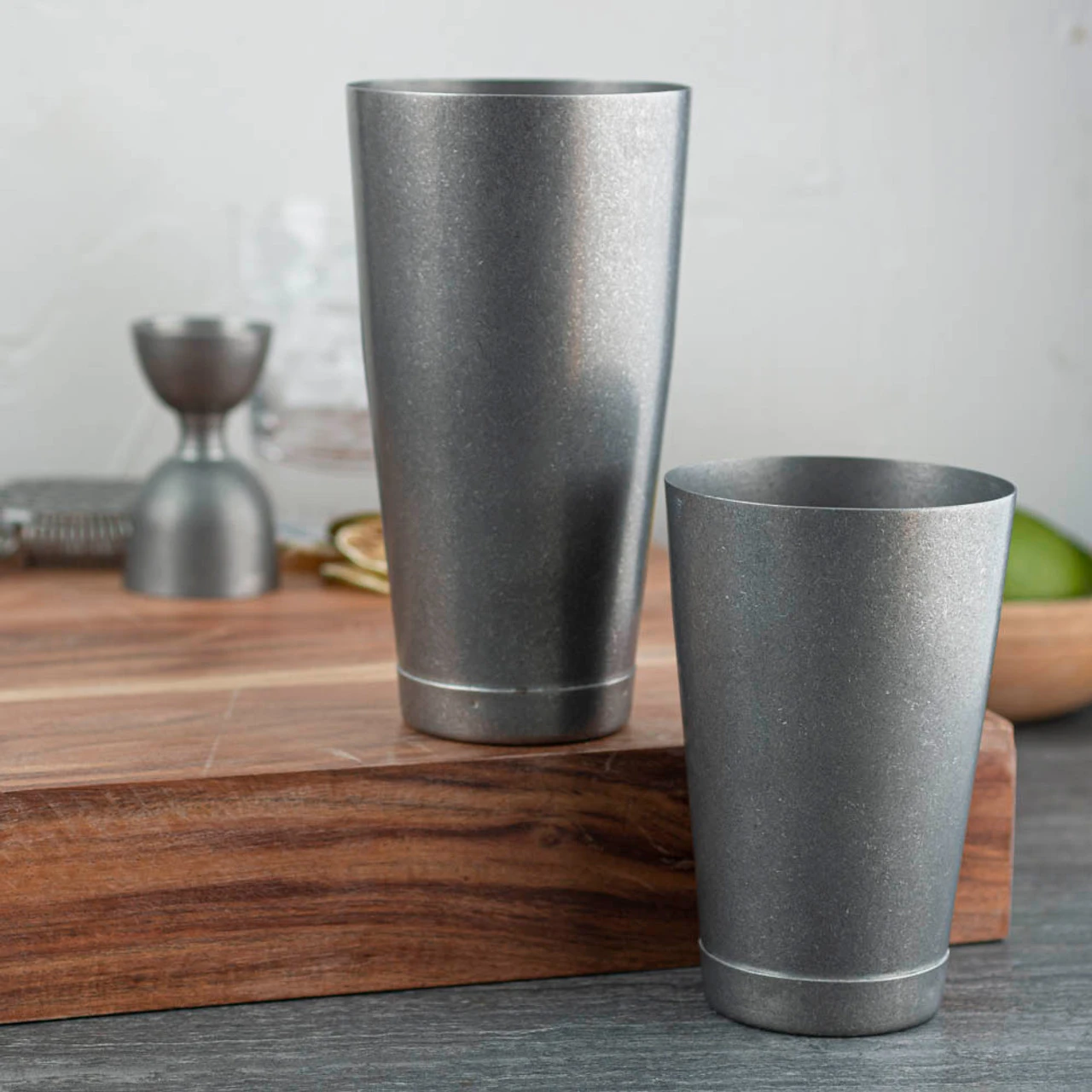 Barfly Tall & Short Shaker Tin Set - Vintage Stainless Steel Finish 7 Barfly Tall & Short Shaker Tin Set - Vintage Stainless Steel Finish - Image 5