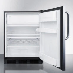 Summit Built-In Under Counter Refrigerator-Freezer - 5.3 Cu. Ft. - Stainless Steel -Bar Supplies main CT663BSSTB Open 07210.1626881216