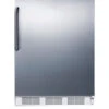 Summit Commercial Refrigerator - 5.5 Cu. Ft. - White With Stainless Steel Door -Bar Supplies medium ff7sstb front 77917.1590770449