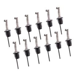 Flip-Top Free Flow Bottle Pourers With Stainless Steel Tapered Spout - Pack Of 12 11 Flip-Top Free Flow Bottle Pourers With Stainless Steel Tapered Spout - Pack Of 12 -Bar Supplies ppm 4c 12 flip top free flow bottle pourers with stainless steel taper 05 75515.1590771801