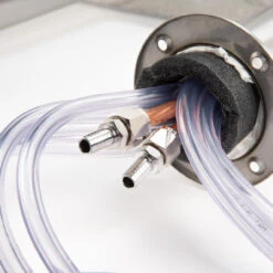 Double Pedestal Draft Beer Tower - Stainless Steel - 3" Column - Glycol Cooled - 6 To 12 Faucets -Bar Supplies pt8ss glycol 3 inches stainless steel 8 tap kegerator h tower glycol 0005 46645.1590771865