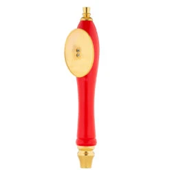 Pub Style Beer Tap Handle With Oval Shield -Bar Supplies puboval1 red 60879.1590771869