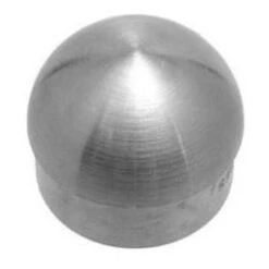 Domed End Cap - Brushed Stainless Steel - 1.5" OD