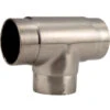 Flush Tee Hand Rail Fitting - Brushed Stainless Steel - 2" OD -Bar Supplies s962 2 brushed steel arm fitting b1 1 71695.1590772064