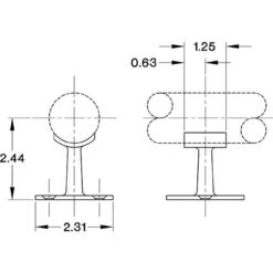 Low Saddle Post - Polished Brass - 1.5" OD -Bar Supplies saddle post 1.5 inch o 49845.1590765310