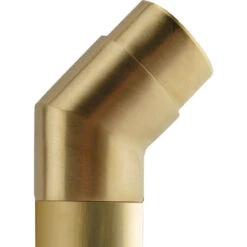 Flush Angle Fitting 135(45) Degree - Satin Brushed Brass - 2" OD -Bar Supplies sb 76960 2 135stnbrssfitting b2 2 71230.1590772092
