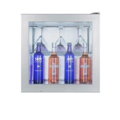 Summit Vodka Storage And Serving Freezer - 3.0 Cu. Ft. - Stainless Steel Wrapped