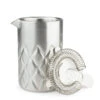 Double Walled Stainless Steel Diamond Weave Mixing Pitcher With Strainer - 500ml
