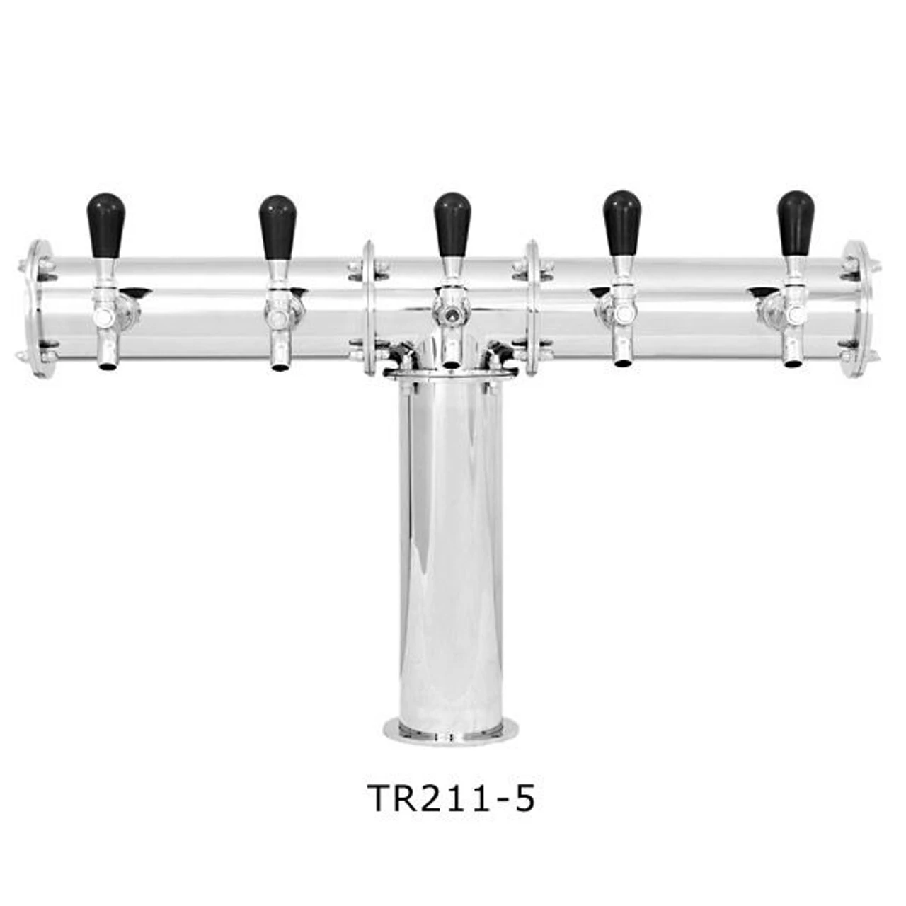 Terra Draft Beer Tower - Stainless Steel - 3 3/16" Column - Glycol Cooled - 2 To 8 Faucets 3 Terra Draft Beer Tower - Stainless Steel - 3 3/16" Column - Glycol Cooled - 2 To 8 Faucets