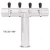 Terra Draft Beer Tower - No Flange - Stainless Steel - 3 3/16" Column - Glycol Cooled - 3 To 6 Faucets -Bar Supplies trxxx xnf terra draft beer towers b1 2 40681.1590772556