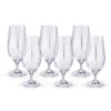Urban Bar Ginza Cut Crystal Stemmed Beer Glasses - 15.5 Oz - Set Of 6