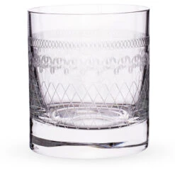 Urban Bar Etched Crystal 1910 Retro Old Fashioned Glasses - 10.1 Oz - Set Of 6