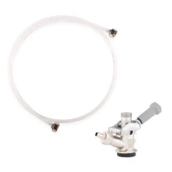 US Sankey D System Keg Coupler W/ 5' Barrier Line Jumper - 100% Stainless Steel Contact