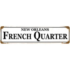 Vintage New Orleans French Quarter Metal Bar Sign